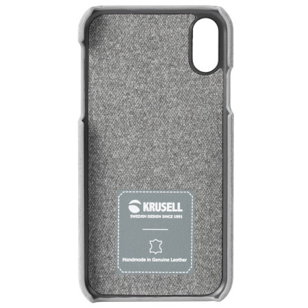 Krusell Broby iPhone XS Max Leather Case - Grey