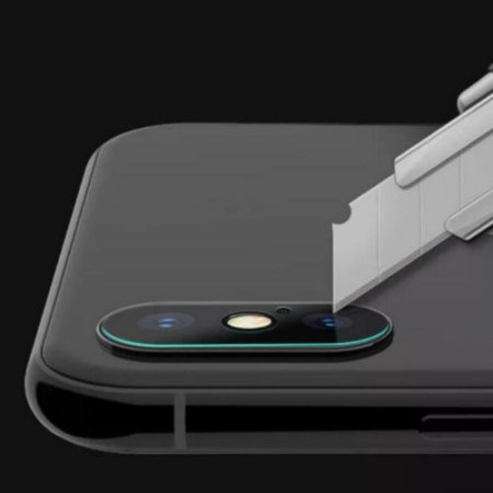 Protector Olixar Cristal Templado para la cámara iPhone XS Max -Pack 2