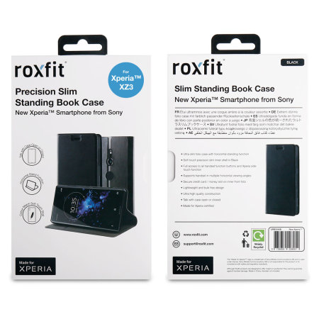Roxfit Sony Xperia XZ3 Slim Standing Book Case - Black