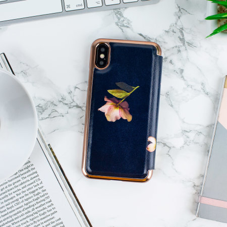 ted baker iphone xs mirror folio case - arboretum