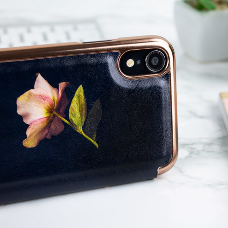 Coque iPhone XR Ted Baker avec rabat et miroir – Arboretum