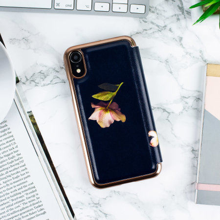 Coque iPhone XR Ted Baker avec rabat et miroir – Arboretum