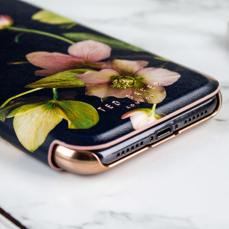 Coque iPhone XR Ted Baker avec rabat et miroir – Arboretum