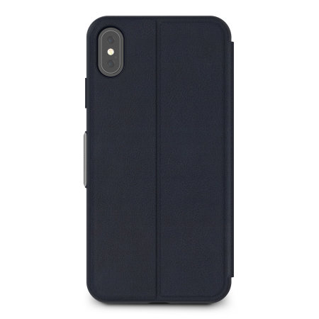 moshi sensecover iphone xs max smart case - midnight blue
