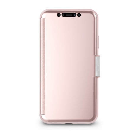 Moshi StealthCover iPhone XR Clear View Flip Case - Champagne Pink