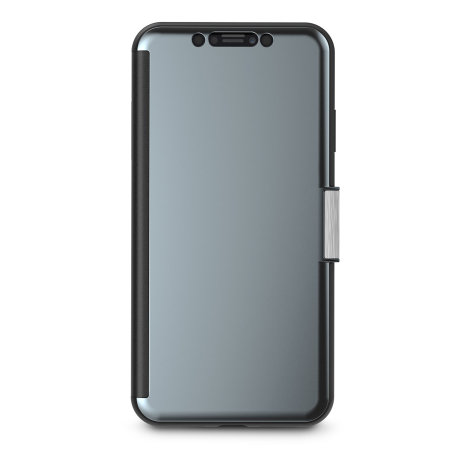 Moshi StealthCover iPhone XS Max Clear View Flip Case - Gunmetal Grey