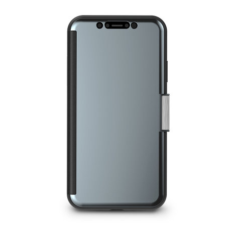 moshi stealthcover iphone xr clear view case - gunmetal grey