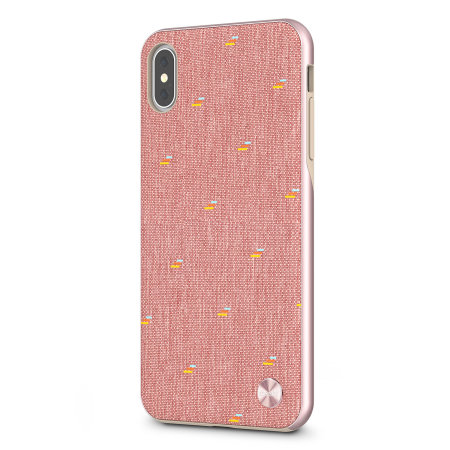 moshi vesta iphone xs max textile pattern case - macaron pink