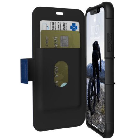 uag metropolis rugged iphone xs wallet case - cobalt
