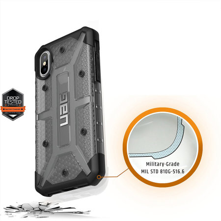 Coque iPhone XS UAG Plasma – Coque protectrice – Cendre