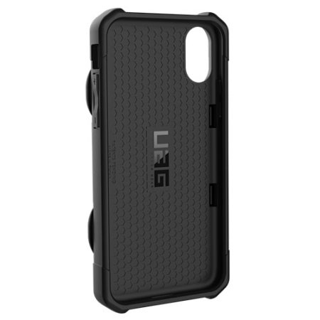 uag trooper iphone xs protective wallet case - black