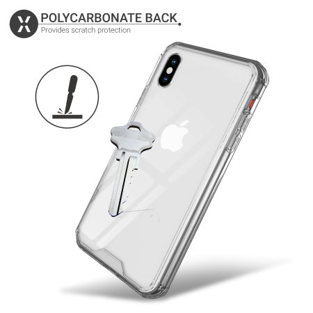 Olixar ExoShield Tough Snap-on iPhone XS Case  - Crystal Clear