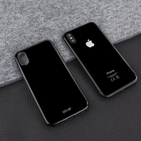 Coque iPhone XS Olixar FlexiShield en gel résistant – Noire