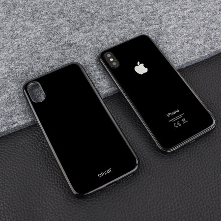 olixar flexishield iphone xs gel case - jet black