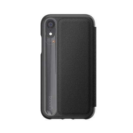 steek interieur diep GEAR4 Oxford iPhone XR Slim Leather Wallet Case - Black