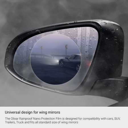 Olixar Regenfeste Nano-Schutzfolie für die Außenspiegel am Auto - 2