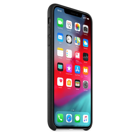 Offizielle Apple iPhone XS Max Lederhülle - Schwarz