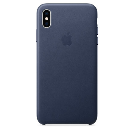 Official Apple iPhone XS Max Leather Case - Midnight Blue