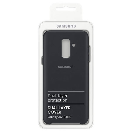 bidden Gezamenlijke selectie Eekhoorn Official Samsung Galaxy A6 Plus 2018 Dual Layer Cover Case - Black