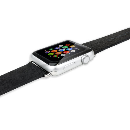 Baseus Apple Watch Premium Genuine Leather Strap - 44mm - Black