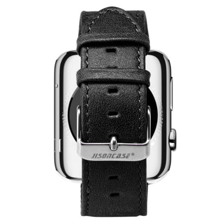 Jison 40mm Genuine Leather Apple Watch 4 band - Black