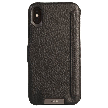 Vaja Folio iPhone XS Max Premium Leather Case - Black