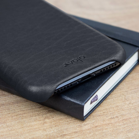 Vaja Grip Slim iPhone XS Premium Leather Case - Black