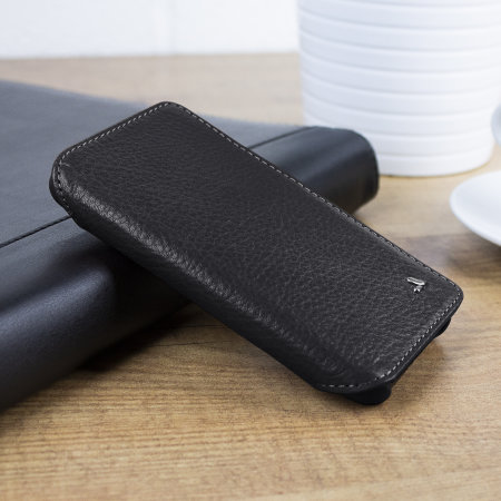 Housse iPhone XS Vaja Agenda portefeuille en cuir premium – Noir