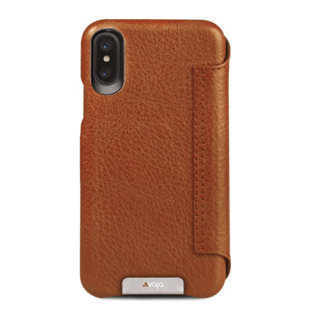 Vaja Wallet Agenda iPhone XS Premium Leer Case - Bruinen