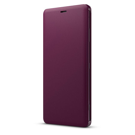 スマートフォン/携帯電話 スマートフォン本体 Official Sony Xperia XZ3 SCSH70 Style Cover Stand Case - Bordeaux Red