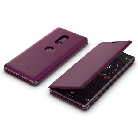 Official Sony Xperia XZ3 SCSH70 Style Cover Stand Case - Bordeaux Red