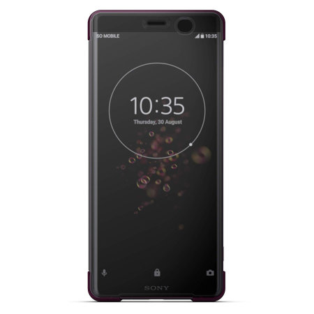 Official Sony Xperia XZ3 SCTH70 Style Cover Touch Case - Bordeaux Red