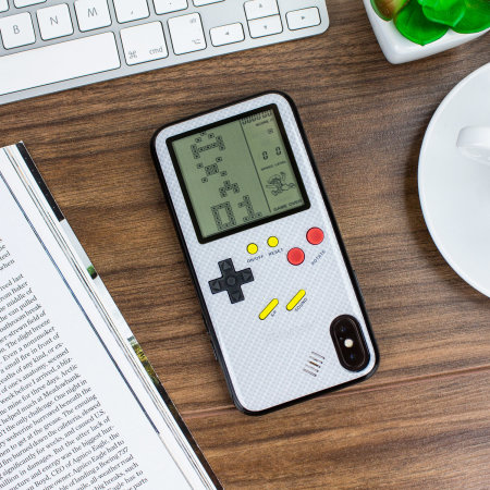 SuperSpot iPhone XS Retro Game Case - Wit
