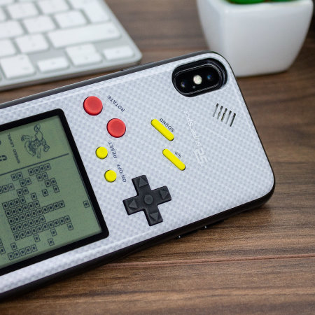 SuperSpot iPhone XS Retro Game Case - Wit
