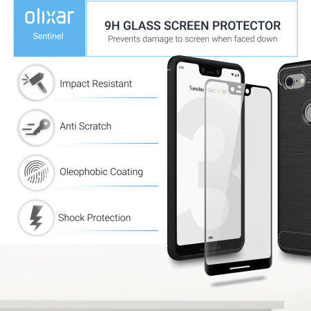 Olixar Sentinel Google Pixel 3 XL Case And Glass Screen Protector