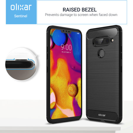 Olixar Sentinel LG V40 ThinQ Case And Glass Screen Protector