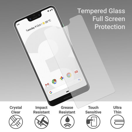 Olixar Google Pixel 3 XL Tempered Glass Screen Protector - Clear 