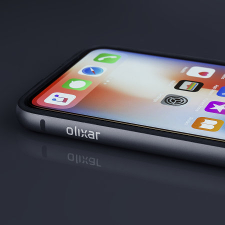 iPhone XS Hülle - Olixar Helix schlanker 360 Schutz - Space grau