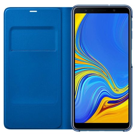 Official Samsung Galaxy A7 2018 Wallet Cover Case - Blue