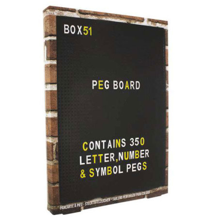 Cool Hanging Peg Board - 350 Letters, Numbers and Symbols