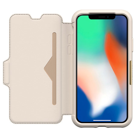 Groen Trein Corrupt OtterBox Strada Folio iPhone X Leather Wallet Case - Soft Opal