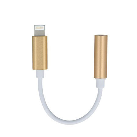 Forever iPhone XS Lightning To 3.5mm Aux Adapter - Gold