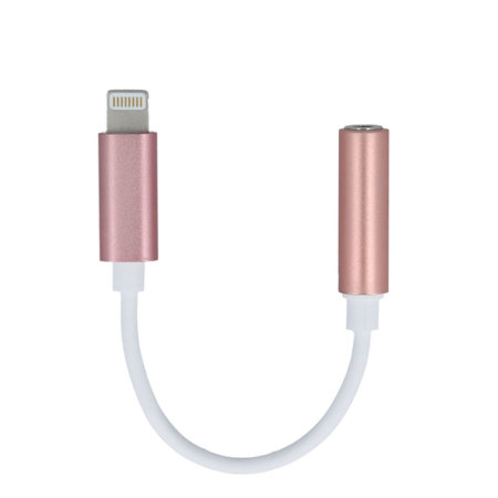 Forever iPhone XS Lightning / 3.5mm AUX Audio Adapter - Rose Goud