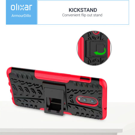 Funda OnePlus 6T Olixar ArmourDillo - Rojo