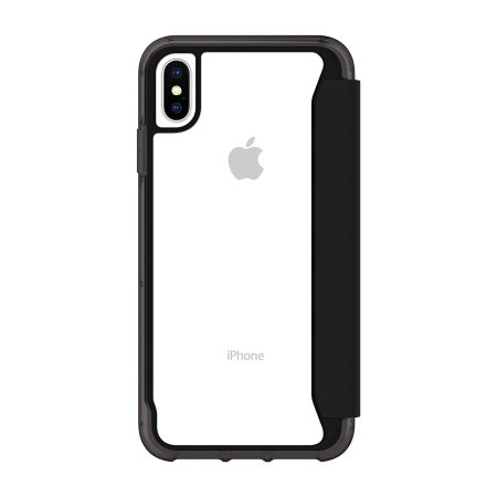 griffin survivor clear iphone xs max wallet case - black / clear