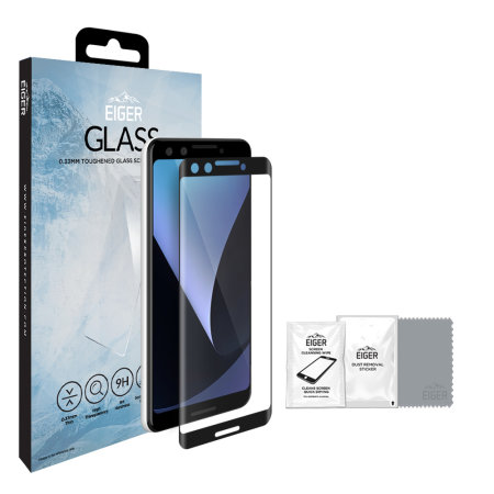 Eiger 3D Glass Google Pixel 3 Tempered Glass Screen Protector - Black