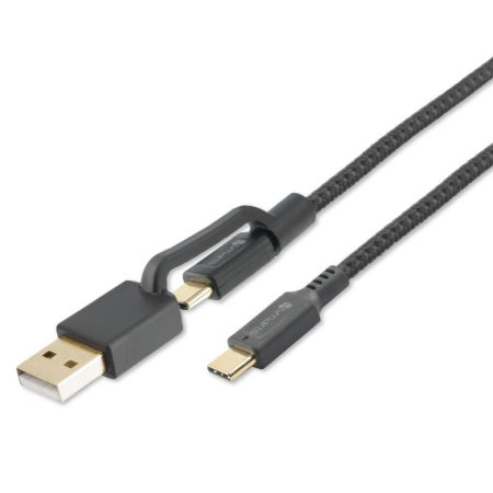 4smarts ComboCord USB-A & USB-Czu USB-C Lade-und Synchronisationskabel