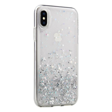 SwitchEasy Starfield iPhone XS Glitzerhülle - Klar