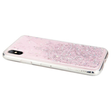 switcheasy starfield iphone xs max glitter case - pink