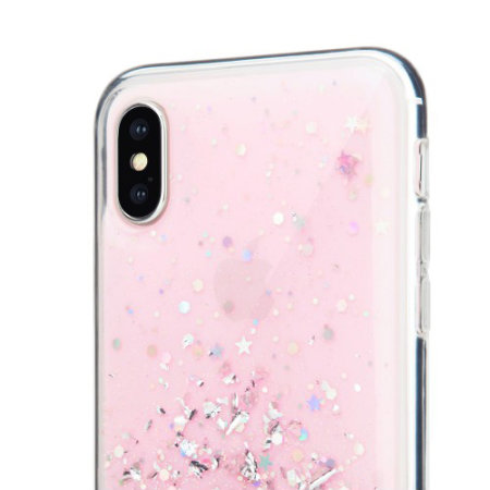 SwitchEasy Starfield iPhone XS Max Glitter Case - Pink